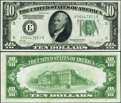 FR. 2002 E $10 1928-B Federal Reserve Note Richmond E-A Block Choice CU+ - Image 1 of 3