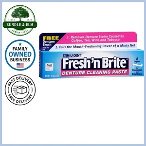 Pasta de limpieza de dentaduras postizas sin sabor adultos 3,8 OZ limpieza profunda efectiva - Imagen 1 de 2