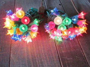 Christmas String Light Multi Color 35 Strand Flower VTG - Picture 1 of 4