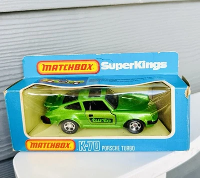 Matchbox SuperKings K-70 Porsche Turbo 1/43 Green Vintage 1981 Made in England - Image 1 of 4