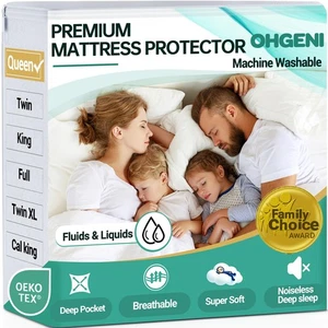 100% Waterproof Mattress Protector, Queen Size, Fitted Sheet with Deep Pocket... - Picture 1 of 6