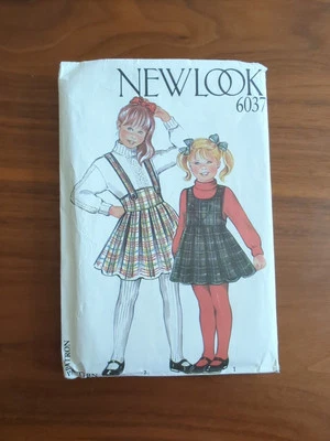NEW New Look 6037 Girls Dress Sewing Pattern Size 3-10 UNCUT - Image 1 of 2
