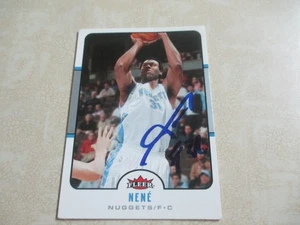 NENE AUTHENTIC SIGNED/AUTOGRAPHED FLEER CARD #2 DENVER NUGGETS NBA - Picture 1 of 5