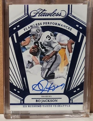 2024 COLECCIÓN IMPECABLE BO JACKSON RENDIMIENTO IMPECABLE AUTOMÁTICO #10/10 RAIDERS Foto 1 de 2