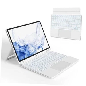 Detachable Keyboard Cases for 12.4-inch Samsung Galaxy Tab Snow White - Picture 1 of 8