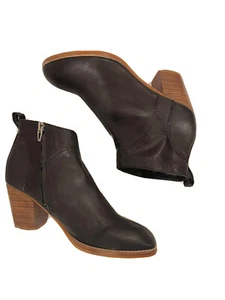 Dolce Vita Elisa Boots Black Soft Leather Bootie Ankle Women’s 7.5 Side Zip New - Picture 1 of 10