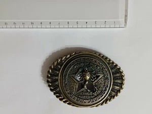 Vintage brass zodiac astrology belt buckle - Scorpio 9cm x 6cm - Picture 1 of 2