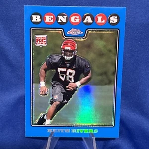 2008 Topps Chrome KEITH RIVERS #TC252 Rookie RC Blue Refractor SP Bengals MINT - Picture 1 of 10
