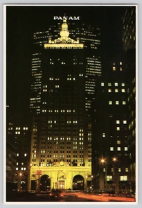Postkarte Nachtansicht Pan Am Gebäude New York City - Bild 1 von 3