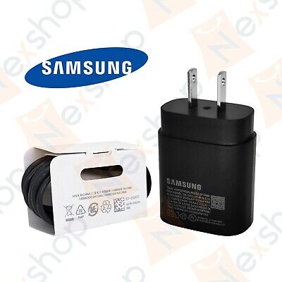 Original Samsung Galaxy S20 S21 25W Super Fast Wall Charger & Type C Data Cable • 13.99$