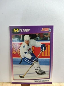 MATS SUNDIN 🏆1991 SCORE #130 NORDIQUES NHL Hockey Card🏆 - Bild 1 von 2