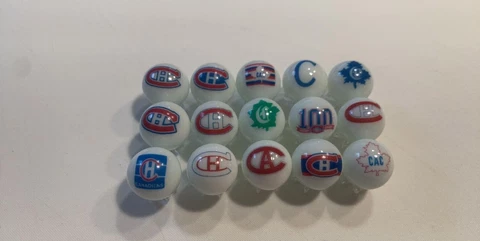 Montreal Canadiens NHL 5/8" GLASS MARBLES COLLECTION with stands Cover