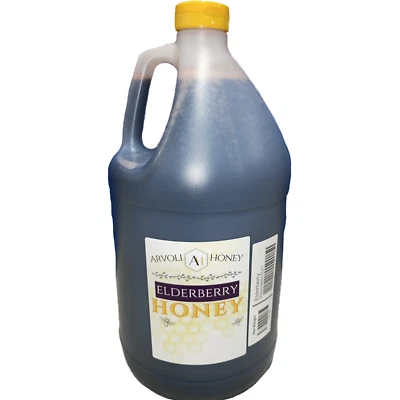 Elderberry Honey - Bulk Honey 1 Gallon - Raw Honey Bulk - Naturally Infused - Image 1 of 4