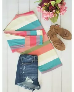 Top Dolman Spring Fling manga larga a rayas en coral - Imagen 1 de 10