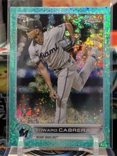 2022 Topps Chrome Aqua Mini-Diamond #64 EDWARD CABRERA RC /199 Marlins JG2