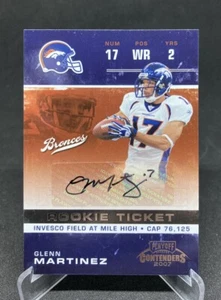 2007 Playoff Contenders Glenn Martinez Rookie Ticket Autograph Denver Broncos - Picture 1 of 2