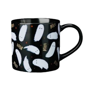 Taza Hyde and EEK Boutique Halloween Gres Mini Ghost Boo Print Negra 16oz - Imagen 1 de 5