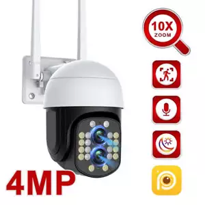Dual Lens 4MP WiFi Security Camera 10X Zoom Outdoor Home Night Vision CCTV PTZ - Picture 1 of 9