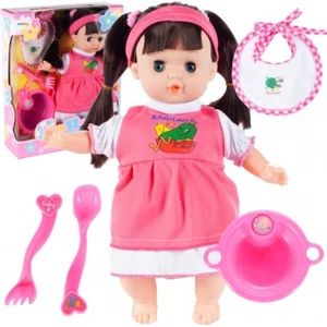 MalPlay Funktionspuppe 30cm Babypuppe mit Lange Haaren Zubehörset ab 3 Jahren - Bild 1 von 11