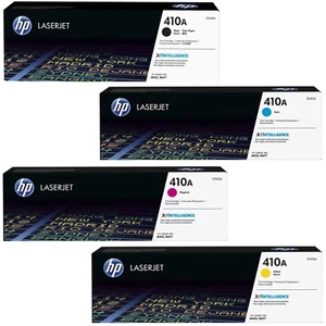 HP Genuine 410A SET CF410A CF411A CF412A CF413A For M452DN M452DW M452NW M477FDW - Picture 1 of 2