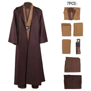 Star Wars Adult Obi-Wan Kenobi Jedi Knight Master Suit Halloween Costume Outfit - Picture 1 of 16