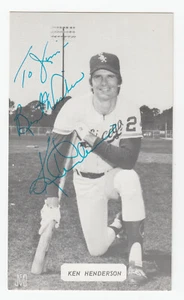 Postal autografiada de Ken Henderson MLB Chicago White Sox con certificación PSA/ADN B4260 - Imagen 1 de 3