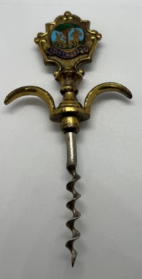 Sacacorchos escudo esmalte Huntington de metal vintage recuerdo años 40 años 50 de colección Foto 1 de 2