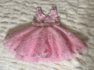 Baby Girl Chinti Party Princess Dress Pink Puffy Size 3 Months - Picture 1 of 4