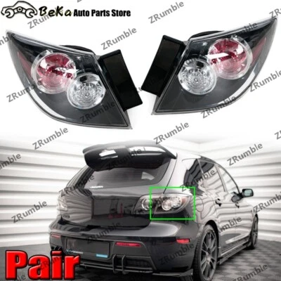 Pair For Mazda 3 BK Hatchback 2004-2010 LH&RH Rear outside Tail Light Brake Lamp - Image 1 of 4