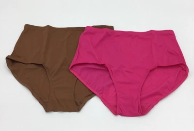 Трусы Rhonda Shear Butterknit упаковка 2 шт., розовые/красное дерево, 1X - Изображение 1 из 2