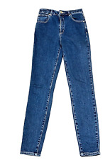 Abrand High Skinny Women's Blue Denim Jeans Zip Size 9/27