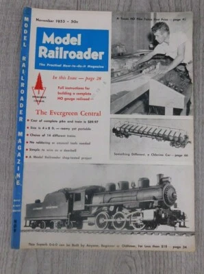 Model Railroader NOV 1953 Vol. 20 No. 11 Trains Hobbies Mancave Vintage Magazine - Image 1 of 4