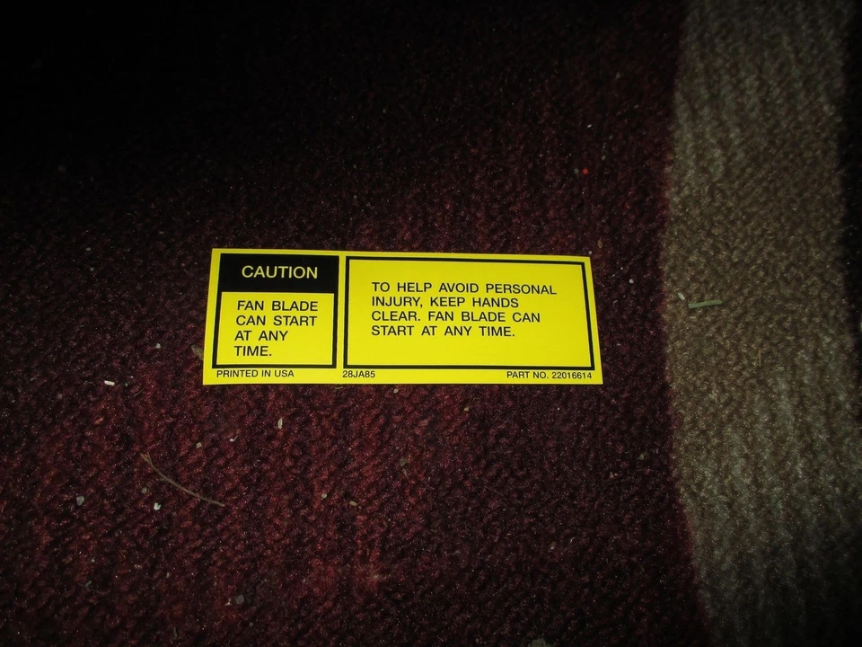 1985 PONTIAC FIREBIRD TRANS-AM GRAND PRIX AM FIERO SUNBIRD CAUTION FAN DECAL NEW - Image 1 of 1