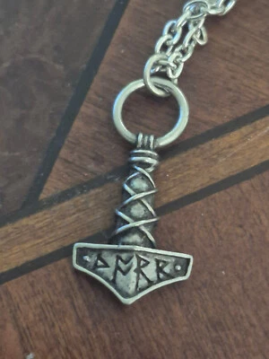 Алхимия готический молот Тора амулет подвеска ожерелье гром бог олова цепочка P6 - Изображение 1 из 3