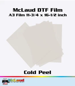 McLaud DTF Transfer Film A3 (11-3/4 x 16-1/2 inch) Package of 50 - Picture 1 of 4