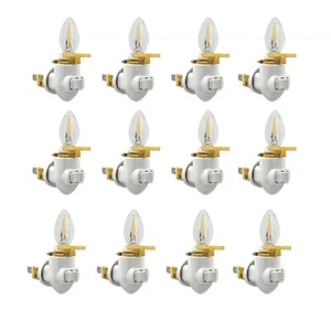 CHEZBABY Stained Glass Night Light Plug into Wall Lamp Decorative Accent Nigh... - Picture 1 of 3