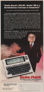 1983 Radio Shack TRS80 Computer: Isaac Asimov Vintage Print Ad - Picture 1 of 1