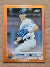 Walker Buehler 2022 Topps Chrome Orange Refractor Baseball Card 22/25 #123