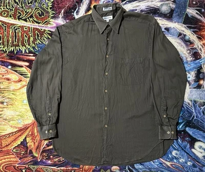 Camisa de vestir para hombre Claiborne verde bosque 16 1/2 34-35 Foto 1 de 3