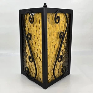 American Lantern 670 Wall Sconce Black/Amber Vintage 10.75" x 7.5" x 7.5" - Picture 1 of 10