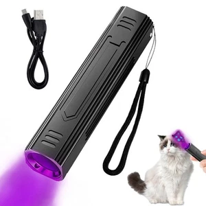 Wood's UV Lamp,Portable 365nm Pet Cat Dog UV Black light Flashlight Cat Ringw... - Picture 1 of 7