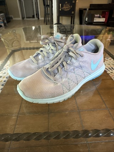 Scarpe da corsa Nike Flex Fury 2 grigie e blu taglia 4 5 anni delicatamente indossate