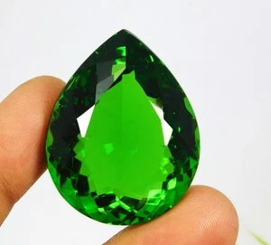 Piedra preciosa suelta certificada 131,35 quilates peridoto verde natural corte pera impecable - Imagen 1 de 9
