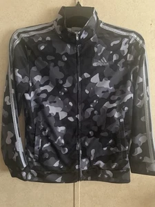 Boys L 14/16 Adidas Zip-up Camo Jacket - Picture 1 of 4