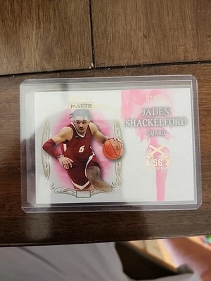 2022 Wildcard Matte Jaden Shackelford Smoking Gun Pink /100 #SG-8 - Image 1 of 3