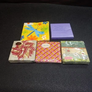 Lot Of 5 Packages Of Napkins In Different Patterns - Picture 1 of 8