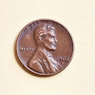 1968 D Lincoln Penny- Rare Overlapped Mint Mark- Repunched - Image 1 of 3