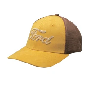 Hat - Ford Western 3D Rope Look Embroidered Low Profile Suede with Mesh Back Cap - Picture 1 of 4