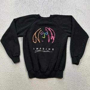 Vintage John Lennon Imagine Yoko Ono Pullover Gr. Medium (fällt sehr klein aus) - Bild 1 von 8