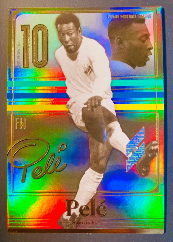 2015 帕尼尼足球联赛 PFL 10 万代传奇贝利桑托斯金折射器贝利 — 第 1/2 张图片